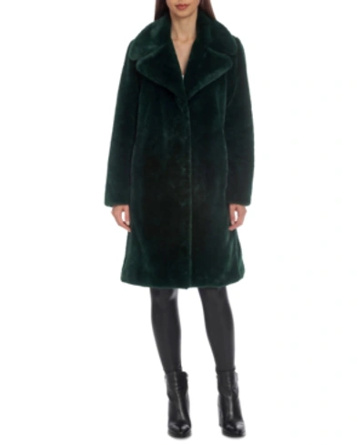 Shop Avec Les Filles Women's Faux-fur Coat In Emerald