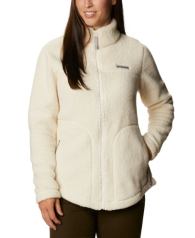 Shop Columbia Women's West Bend Full Zip Fleece Jacket In Chalk