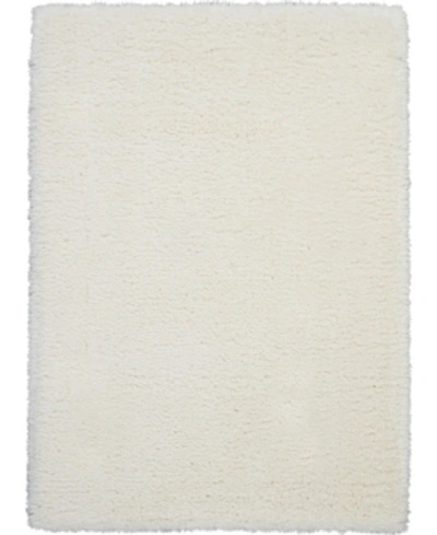 Nourison Luxe Shag Lxs01 Ivory 5' X 7' Area Rug In Ivory