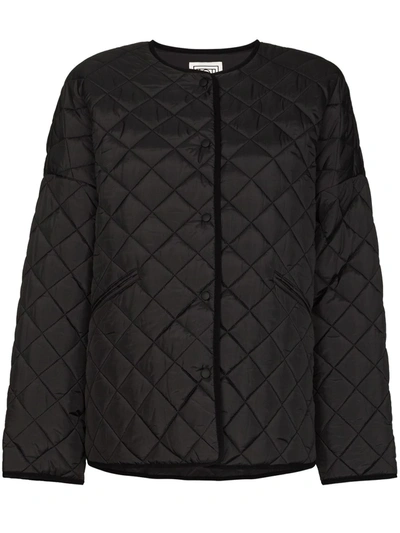 Shop Totême Dublin Quilted Padded Jacket In Black