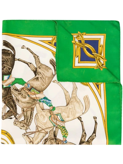 Pre-owned Hermes  Ascot 1831 Scarf In 绿色
