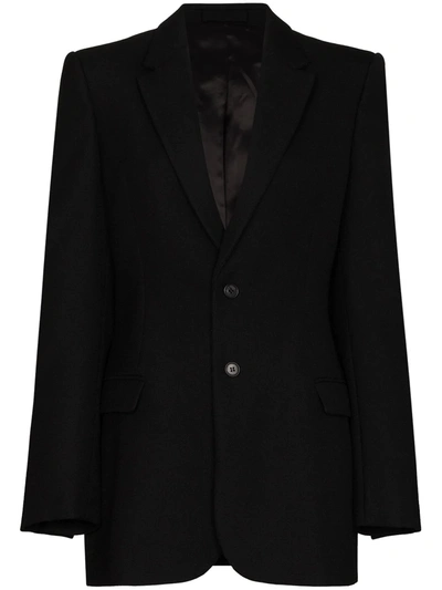 Shop Wardrobe.nyc X Browns 50 Single-breasted Wool Blazer In Black