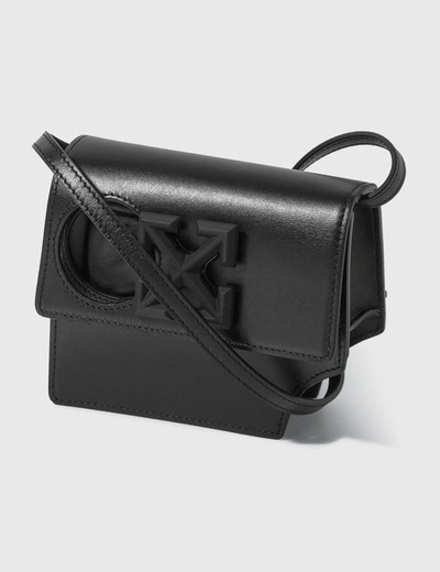 Shop Off-white Hole-detail Jitney 0.7 Crossbody Bag In Black
