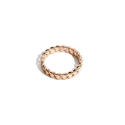 Shop Aurate Love Me Knot Ring In Gold/ Pink