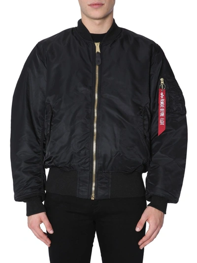 Shop Alpha Industries Men's Black Polyester Outerwear Jacket