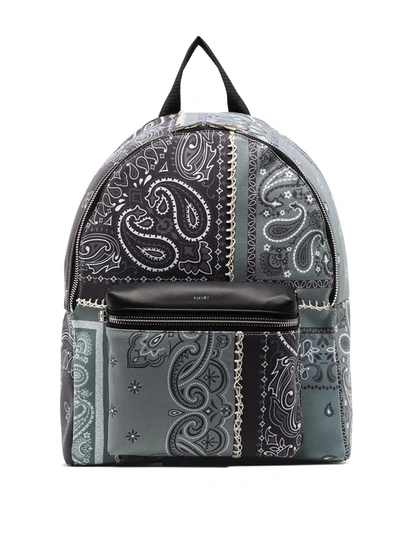 Shop Amiri Bandana-print Backpack In Black