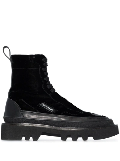 Shop Rombaut Lace-up Boots In Black