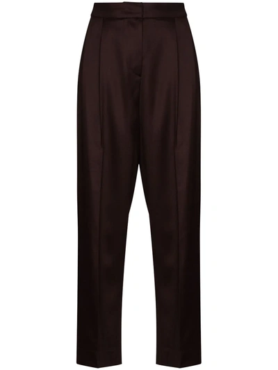 Shop Lvir Tailored Straight-leg Trousers In Red