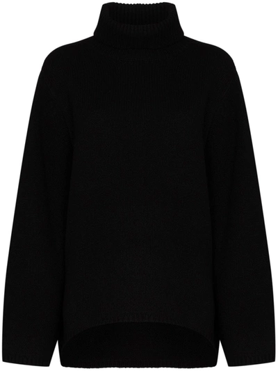 Shop Totême Cambridge Rollneck Wool-cashmere Jumper In Black