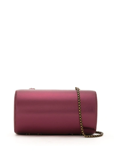 Shop Sarah Chofakian Leather Charm Clutch In Red