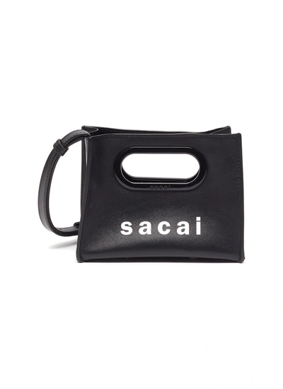 Shop Sacai Logo Print Micro New Shopping Bag