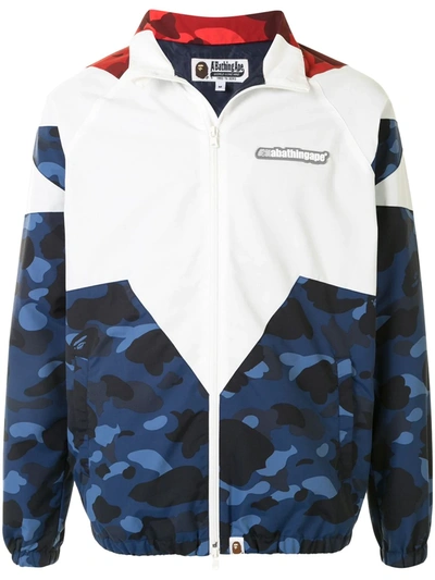 Shop A Bathing Ape Camouflage-print Panelled Jacket In Multicolour