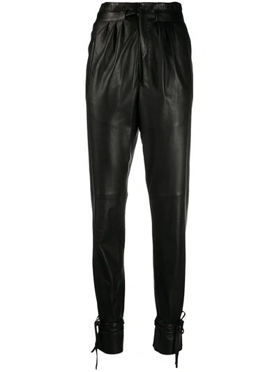 Shop Isabel Marant Duard Tie-ankle Trousers In Black