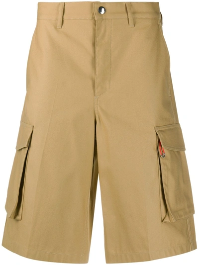 Shop Givenchy Oversized Pocket-style Cargo Shorts In Neutrals