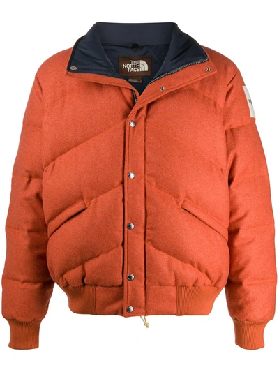 Shop The North Face Padded Zip-up Down Jacket In Orange
