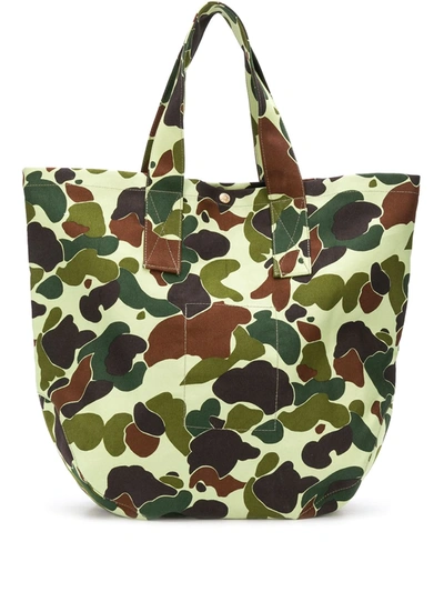 Shop Junya Watanabe Camouflage Tote Bag In Green