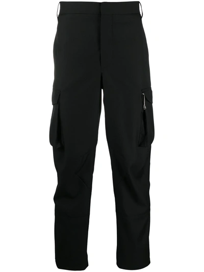 Shop Givenchy Cargo Pocket Trousers In Black