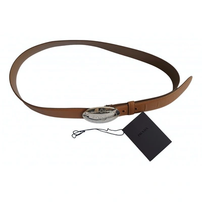 Pre-owned Prada Brown Leather Belt