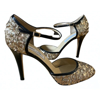 Pre-owned Jimmy Choo Patent Leather Heels In Gold