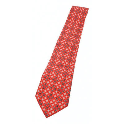 Pre-owned Chanel Red Silk Ties