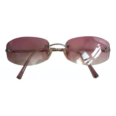 Pre-owned Chanel Pink Metal Sunglasses