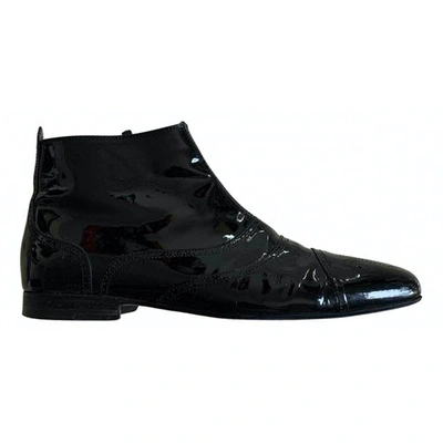 Pre-owned Bottega Veneta Black Patent Leather Boots