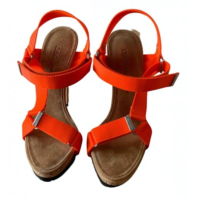 Pre-owned Dsquared2 Orange Cloth Sandals