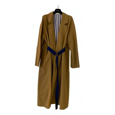 Pre-owned Chloé Stora Camel Cotton Trench Coat