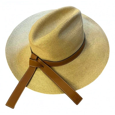 Pre-owned Loewe Beige Wicker Hats