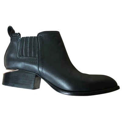 Pre-owned Alexander Wang Kori Black Leather Ankle Boots