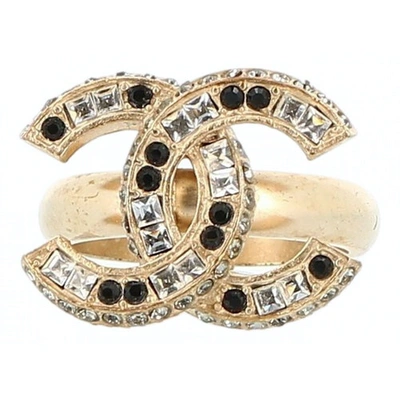Pre-owned Chanel Cc Multicolour Gold Plated Ring