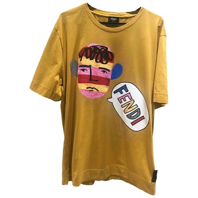 Pre-owned Fendi Yellow Cotton T-shirts