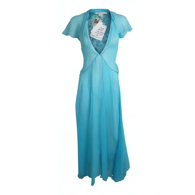 Pre-owned Dannijo Blue Silk Dress