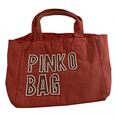 Pre-owned Pinko Red Cotton Handbag