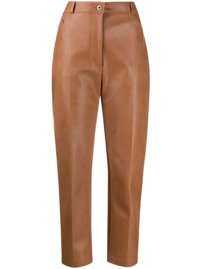 Shop Stella Mccartney Hayley Faux-leather Trousers In Neutrals