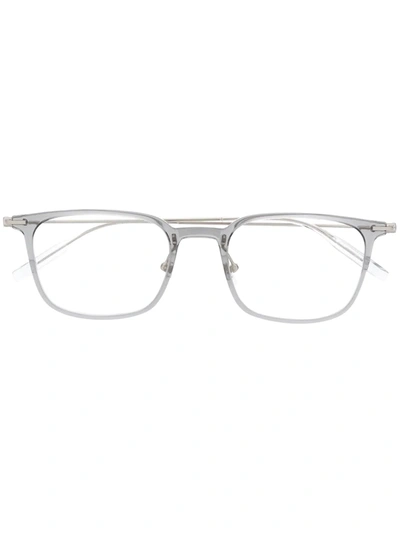 Shop Montblanc Square Frame Glasses In Grey