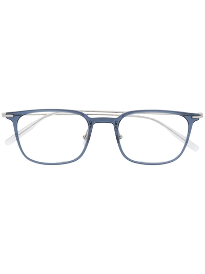 Montblanc Square Frame Glasses In Blue
