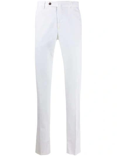 Shop Pt01 Slim Fit Chino Trousers In White