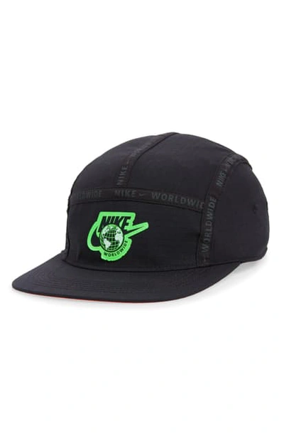 Shop Nike Sportswear Dri-fit Worldwide Ripstop Cap In Black