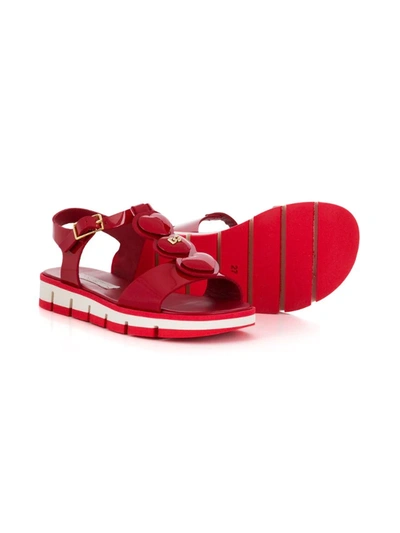 Shop Dolce & Gabbana Heart Sandals In Red