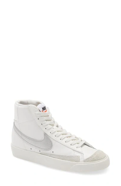 Shop Nike Blazer Mid '77 Se Sneaker In Summit White/ Metallic Silver