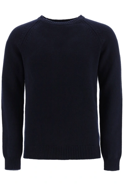 Shop Apc Pablo Crew-neck Sweater In Dark Navy (blue)