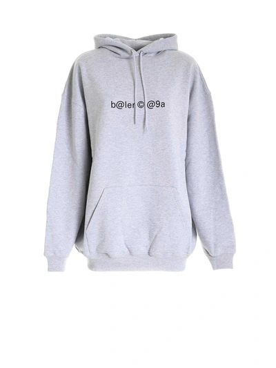 Shop Balenciaga Gray Symbolic Sweatshirt In Heather Grey Black