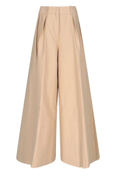 Shop Khaite Oversize Trousers In Beige