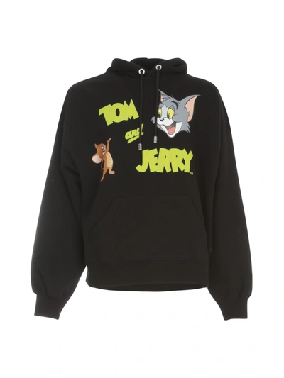 Shop Gcds Tom & Jerry Hoodie In Black