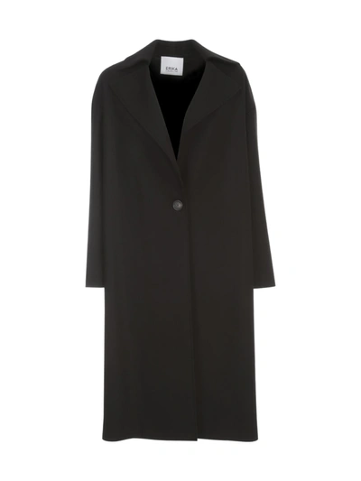 Shop Erika Cavallini Umberto Double Breasted Coat In Nero