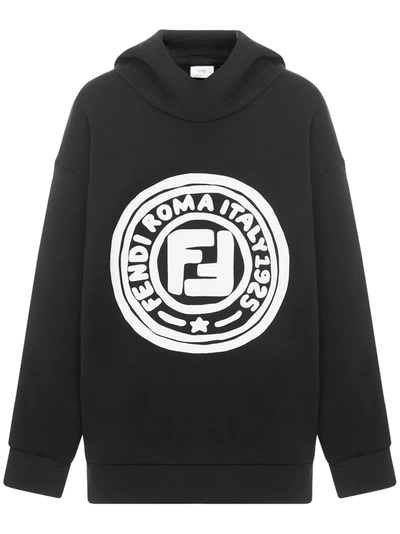 Shop Fendi Kids Sweatshirt In Black/ivory