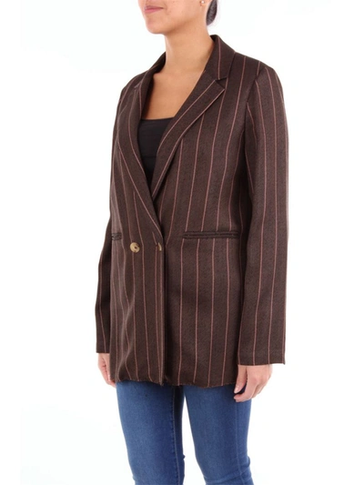 Shop Alysi Women's Brown Viscose Blazer