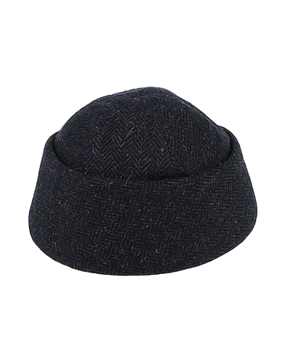 Shop Anthony Peto Hat In Dark Blue