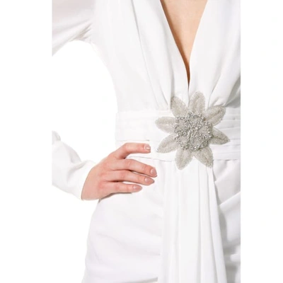 Aggi By Halewski Dress Krystle White Asparagus In Asparagus